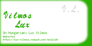 vilmos lux business card